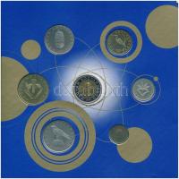 2000. 1Ft-100Ft (7xklf) forgalmi sor szettben + "200Ft Millenium" T:PP patina, a külső tok...