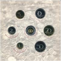 2008. 1Ft-100Ft (7xklf) "Búcsú az egy- és kétforintostól" forgalmi sor szettben T:PP patin...