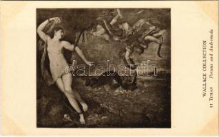 Perseus and Andromeda / Erotic nude lady art postcard. Wallace Collection s: Tizian