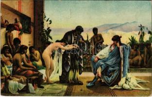 1919 Der Sklavenhändler / Erotic nude lady art postcard. Stengel s: V. Giraud