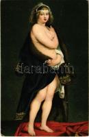 Helene Fourment / Erotic nude lady art postcard. Stengel s: Rubens (EK)