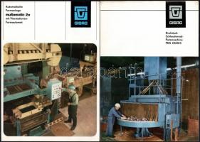 cca 1970-1980 GISAG ipari gépeket bemutató német nyelvű prospektusok, 6 db