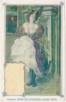 1898 Carneval XVII/6. Art Nouveau lady art postcard. Wiener Künstler-Postkarte. Druck und Verlag Philipp & Kramer s: Hampel (r)