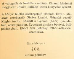 Italo Calvino: Olasz népmesék. - - feldolgozásában. Bp., 1961, Magyar Helikon. Kiadói kissé kopott f...
