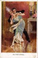 Es war einmal / Dancing couple, lady art postcard. M. Munk Vienne Nr. 1087. s: Kuderna (Rb)