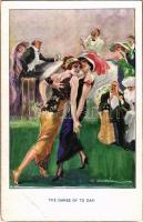 The Danse of Today / Dancing couple, lady art postcard. WSSB 1072. s: Usabal (EB)