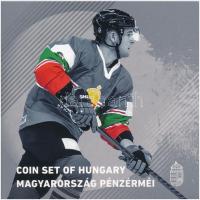 2018. 5Ft-200Ft (6xklf) "Pengék a jégen" forgalmi sor szettben + 50Ft "Jégkorong világbajnokság" Cu-Ni T:PP