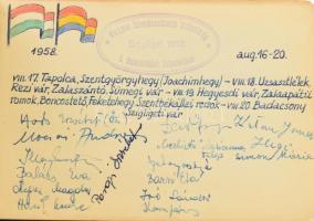 1958-1972 Az emlékezésnek. ... II. Turista emlékkönyvecske, benne bejegyzésekkel, névbejegyzésekkel,...