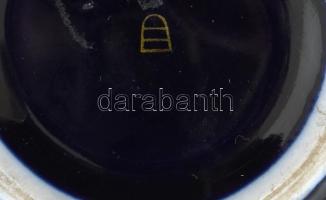 Cseh Altwien bonbonnier, matricás porcelán, jelzett, kopott, d: 11cm