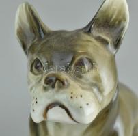 Angol buldog, kézzel festett porcelán, jelzés nélkül, hibátlan, m: 12 cm