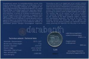 2015. 50Ft Cu-Ni "Nemzeti és Történelmi Emlékhelyek" első napi veret számozott emléklapon,...