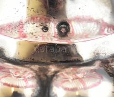 Ezüst (Ag) Kristály kínáló, ezüst talppal, jelzett, bruttó: 320g, m: 8 cm