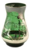 Muránói üveg váza, jelzés nélkül, hibátlan m: 10 cm