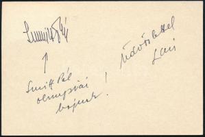 Schmitt Pál (1942-) olimpiai bajnok, MOB elnök aláírása levelezőlapon