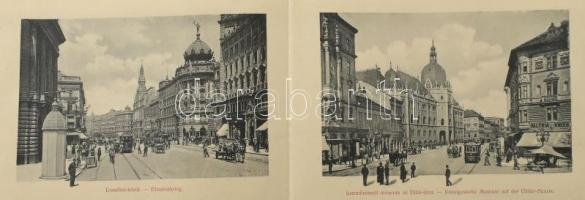cca 1900 Budapest, leporellóbelső 16 képpel, borító hiányzik