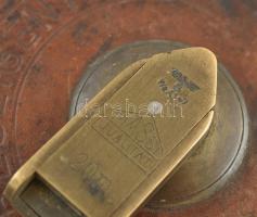 1937 Német Birodalmi, katonai mérőszalag, kopott, jelzett. h: 20m, d: 10cm