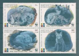 1999 WWF Sivatagi róka hologramos négyestömb Mi 168-171