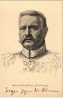 Generaloberst von Hindenburg / WWI German military general. Stengel & Co. (kis szakadás / small tear)