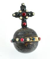 Ezüst (Ag) Prágai koronázási ékszerek miniatűr másolata. díszdobozban. jelzett, bruttó: 13,2g