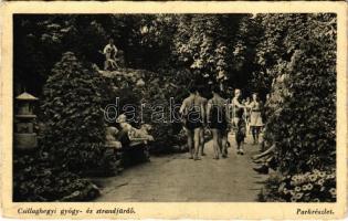 Budapest III. Csillaghegyi gyógy- és strandfürdő, park részlet (EB)