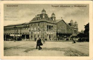 Budapest VI. Nyugati pályaudvar, vasútállomás. Rigler r.-t. kiadása (EB)
