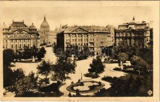 Budapest V. Szabadság tér, Irredenta szoborcsoport, Országház (vágott / cut)