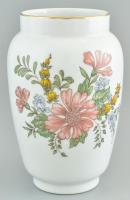 Zsolnay virágmintás vázácska, matricás, jelzett, hibátlan, m: 19 cm