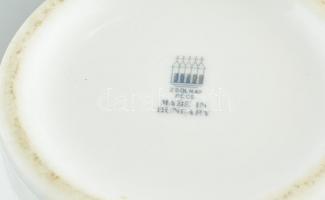 Zsolnay virágmintás vázácska, matricás, jelzett, hibátlan, m: 19 cm