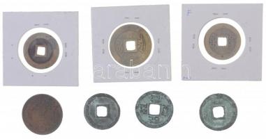 Kínai Császárság ~17. század - 20. század 7db-os érmetétel T:2-,3
Chinese Empire ~17th century - 20...