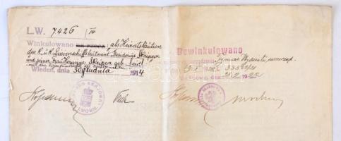 Osztrák-Magyar Monarchia / Lviv (Lemberg) 1914. "Galícia és Lodoméria Királysága 4 1/2%-os kölc...