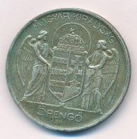 1939. 5P Ag "Horthy balra" T:1- patina Adamo P8.1
