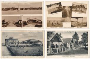 7 db RÉGI magyar város képeslap a Balaton környékéről / 7 pre-1945 Hungarian town-view postcards from the Balaton and its surroundings