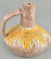 Kerezsi Gyöngyi (1943-): Lámpatest. Mázas kerámia. kézzel festett, jelzett, hibátlan m: 18 cm