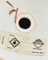 Kerezsi Gyöngyi (1943-): Lámpatest. Mázas kerámia. kézzel festett, jelzett, hibátlan m: 18 cm