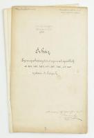 cca 1880 Északkeleti Vasút őrház minta terve. Kézzel rajzolt + töltés tervrajza 21x35 cm 41x35 cm