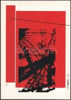Hervé, Rodolf (1957-2000): Eiffel-torony. Szitanyomat, papír, jelzett, számozott: 9/40. 36,5x27 cm. / Hervé, Rodolf (1957-2000): Eiffel-tower. Screenprint on paper, signed, numbered: 9/40, 36,5x27 cm.