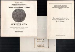 Horváth Anna (1924 - 2005): kárpátaljai szobrász 3 db kiállítási katalógus az 1980-as évekből + a művész életrajza