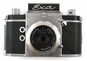 Ihagee Exa Dresden fényképezőgép, Carl Zeiss Tessar 2,8/50 objektívvel börtokban