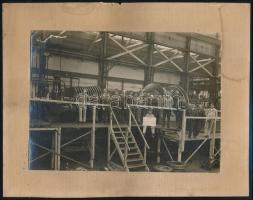 1927 Láng gépgyár turbina készítése emlék fotó 16x12 cm kartonon