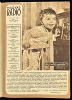 1956 Magyar Rádió. XII. évf. 3-42. sz. Nem teljes évfolyam. 1956. jan. 22-28. - október 21-27. Félvászon-kötésben.