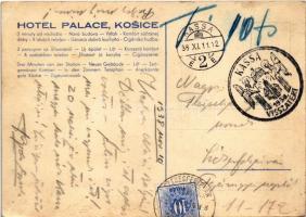 1938 Kassa, Kosice; Hotel Palace szálloda és étterem reklámlapja. Wiko Litográfia / hotel and restau...
