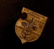 cca 1940 XVI. Assemblea Plenarea CCIF. Firenze feliratú, cserkész bőr meghívó és jegyzet tartó / Ita...