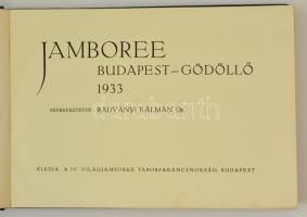 1933 Jamboree album, Budapest-Gödöllő 1933. Szerk.: Radványi Kálmán. Bp., 1933, IV. Világjamboree Táborparancsnokság. Kiadói egészvászon kötésben, kissé kopott állapotban, számos érdekes képpel, illusztrációval, írással.