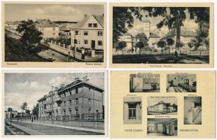 Érsekújvár, Nové Zámky; - 4 db RÉGI város képeslap / 4 pre-1945 town-view postcards