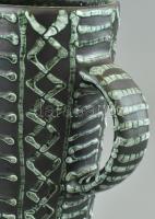 Iparművészeti vállalatos Gorka váza / kancsó, mázas kerámia, matricával jelzett, kis kopásnyomokkal,...