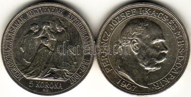 1907 5K "40. évf. ..." 2db T:2+