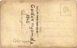 1940 Budapest, Codex nyomda, belső nyomdászokkal. Magyar Fotóriport Iroda photo (EK)