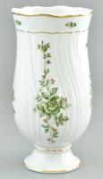 Hollóházi Erika mintás váza, matricás, jelzett, apró kopásokkal, m: 21,5 cm