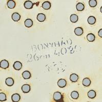 Bonyhádi jelzett, zománcozott szűrő, sérült. d: 26 cm