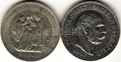 1907 5K "40. évf. ..." 2db T:2+